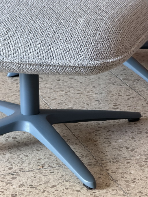 Pode Flare Drehsessel mit Hocker und Kissen – fauteuils, Cotton, Metal (photo 2 of 12)