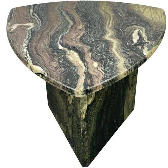 Image 1 of Italian Cipollino Marble Kidney Oval Side Table, 1970S