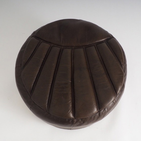 Image 1 of Vintage leather ottoman