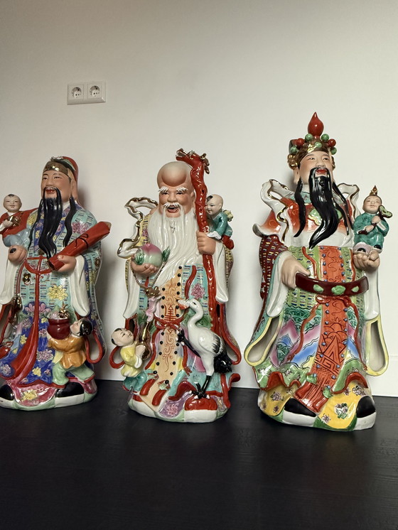 Image 1 of Chinese wijzen keramische beelden