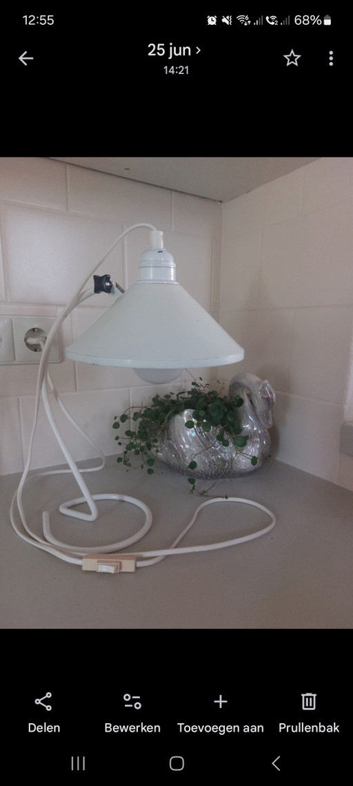 Lampada da scrivania/tavolo WOJA Uithoorn – metallo bianco – anni '70/'80
