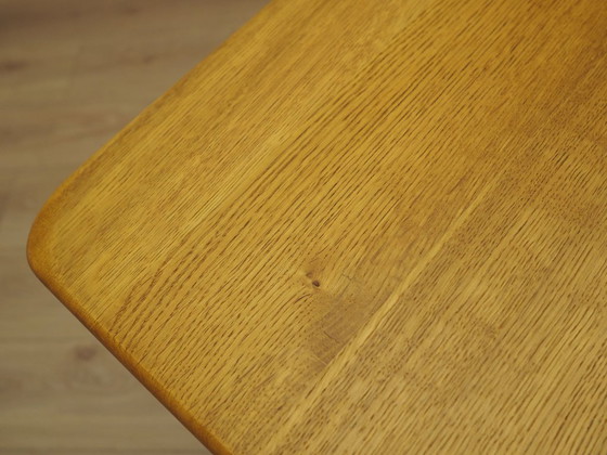 Tavolo da pranzo danese in rovere massiccio, costruzione a cavalletto, anni '60 – Tavoli da pranzo, Wood (photo 8 of 15)