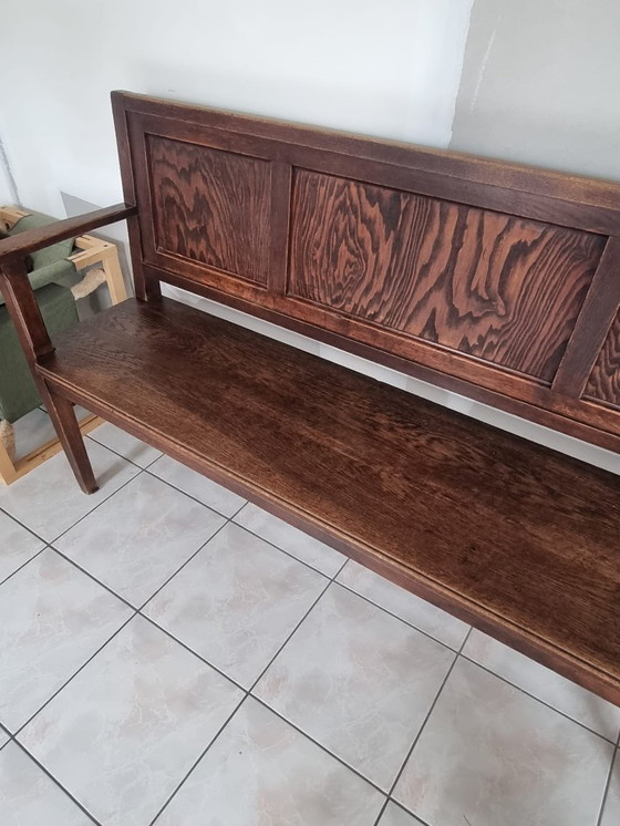 Image 1 of Banco da chiesa in legno vintage di metà secolo