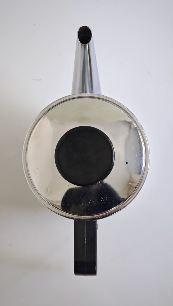 Image 1 of Teiera in acciaio inox dal design olandese moderno di metà secolo Daalderop