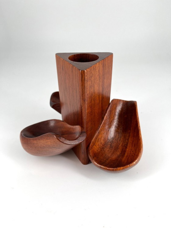 Image 1 of Portapipe vintage di RO-EL - Design italiano di metà secolo in legno (1960)