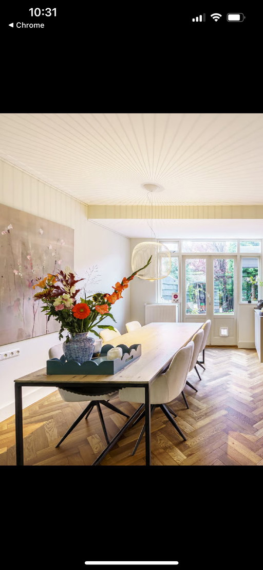 Industrial oak table from DT69 268x76x100