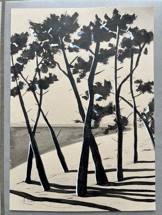 Image 1 of India ink on natural paper.  Format 30x21 cm