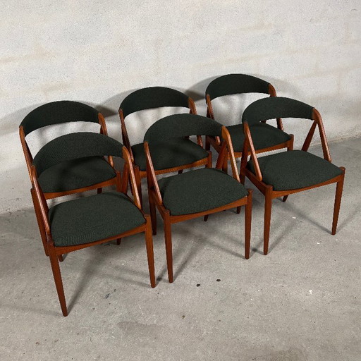 6 sedie da pranzo modello 31 | Kai Kristiansen, Danimarca