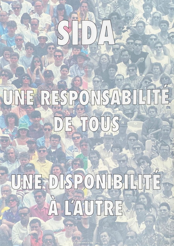 Image 1 of Antoni MUNTADAS Verantwoordelijkheid / Beschikbaarheid (AIDS) originele poster 1993