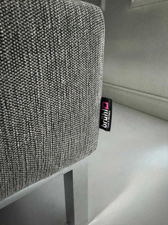 Image 1 of Canapé design Brühl Tomo, en tissu gris, avec fonction inclinable