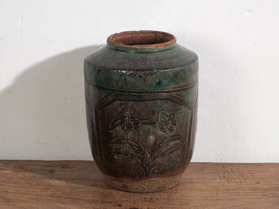 Antieke oosterse Vaas met bloemenreliëf (ca. 1820) #38 – Vazen (photo 35 of 40)