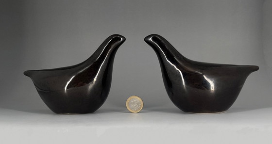 Image 1 of Paar keramische vogels – Jussi’s Åland Keramik – Gesigneerd Scandinavisch design