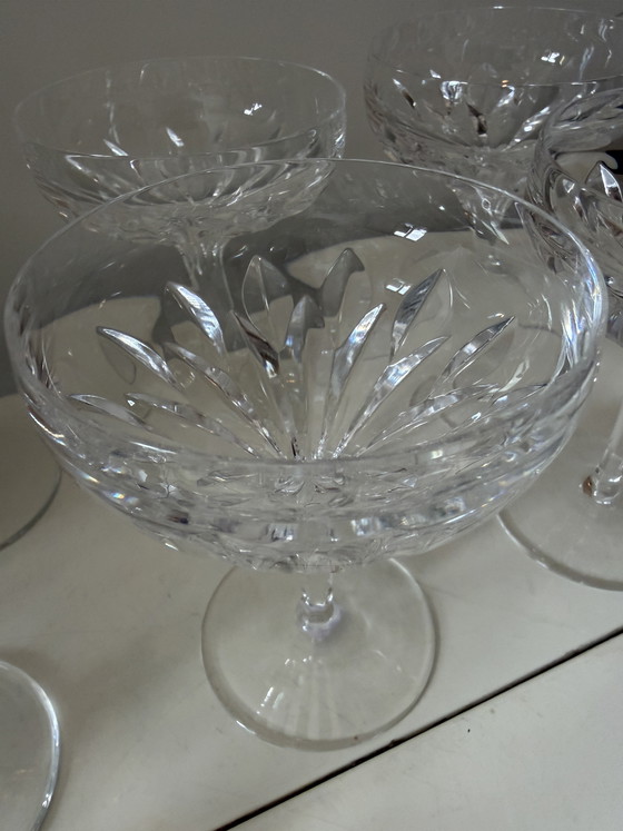 Image 1 of Ensemble de 6 coupes à champagne vintage en cristal