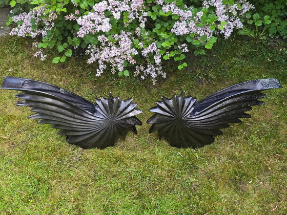 Image 1 of Set Of 2 Large Aluminum Vases, Falling Star