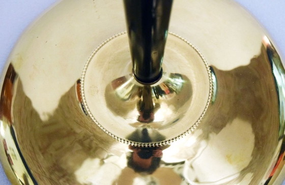 Image 1 of Vloerlamp van mahoniehout en messing, jaren 1950