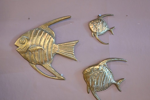Wand aus Messing Fisch Fisch Wanddekoration