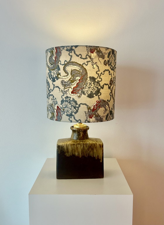 Image 1 of Medium-sized dragon lamp upcycled from an original Scheurich vase WGP