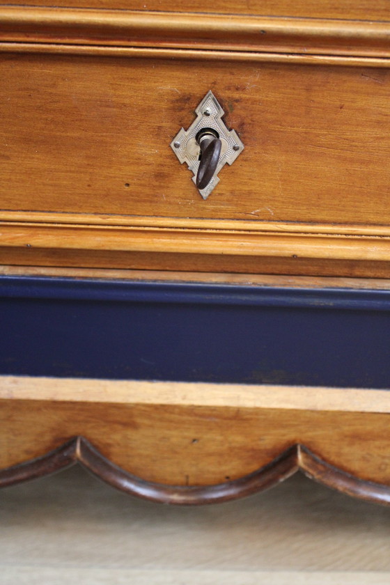 Image 1 of CASSETTIERA IN ROVERE CON PIANO IN MARMO GRIGIO XIX SECOLO FRANCIA