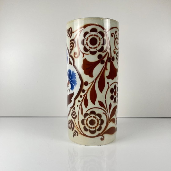 Image 1 of Large "Damascus" Roll Vase, KG Lunéville, 1910-1930