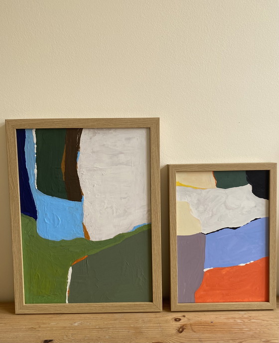 Image 1 of Peinture abstraite 21 x 30 cm, cadre compris