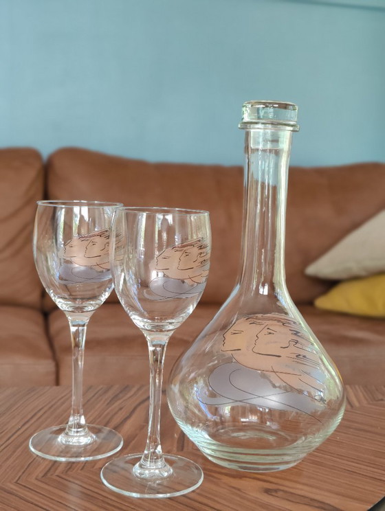 Set di 3 caraffe in vetro vintage Luminarc France anni '70. – Bicchieri e caraffe, Glass (photo 10 of 11)