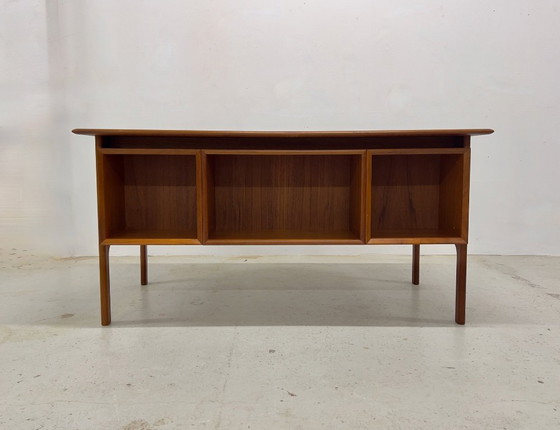 Image 1 of Teak Executive Desk By Arne Vodder For Brouer, 1960s