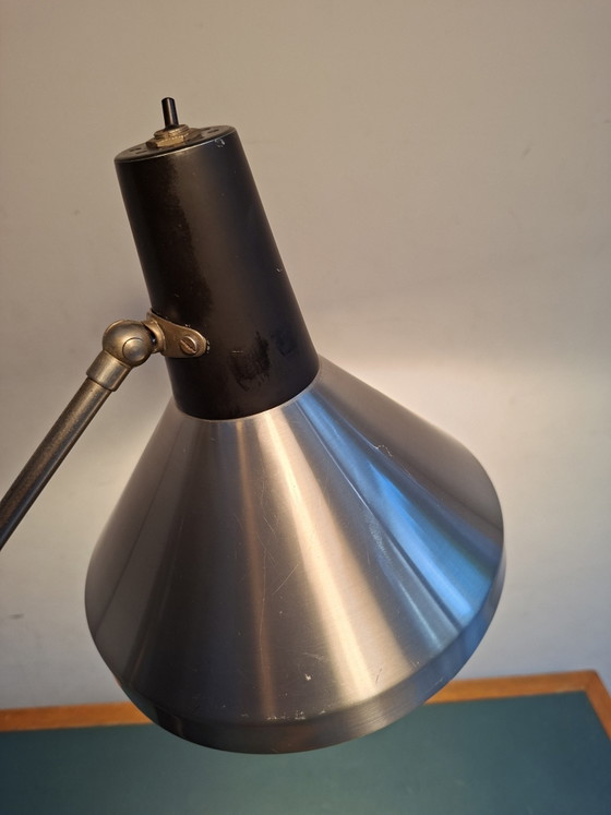 Sleek Vintage Industrial Desk Lamp, Dutch Design Sixties – Hala, Reading Lamp, Aluminium, Metal (photo 5 of 15)