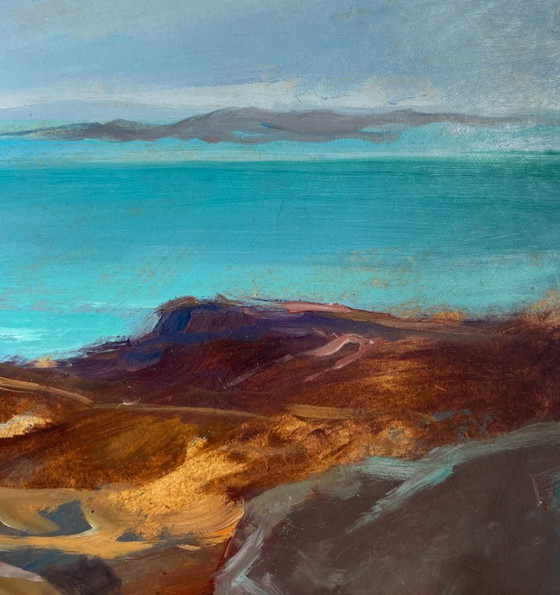 Image 1 of Original Oil Painting Coastal Rock Landscape Sea Symphony of Waves