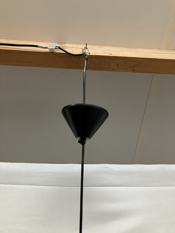 Image 1 of Lampada a sospensione vintage Space Age in plastica bianca e arancione, 1970