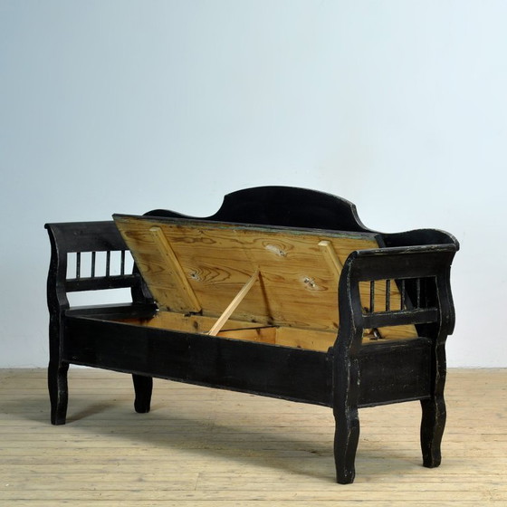 Image 1 of Antique pine drop-top bench, 1900s