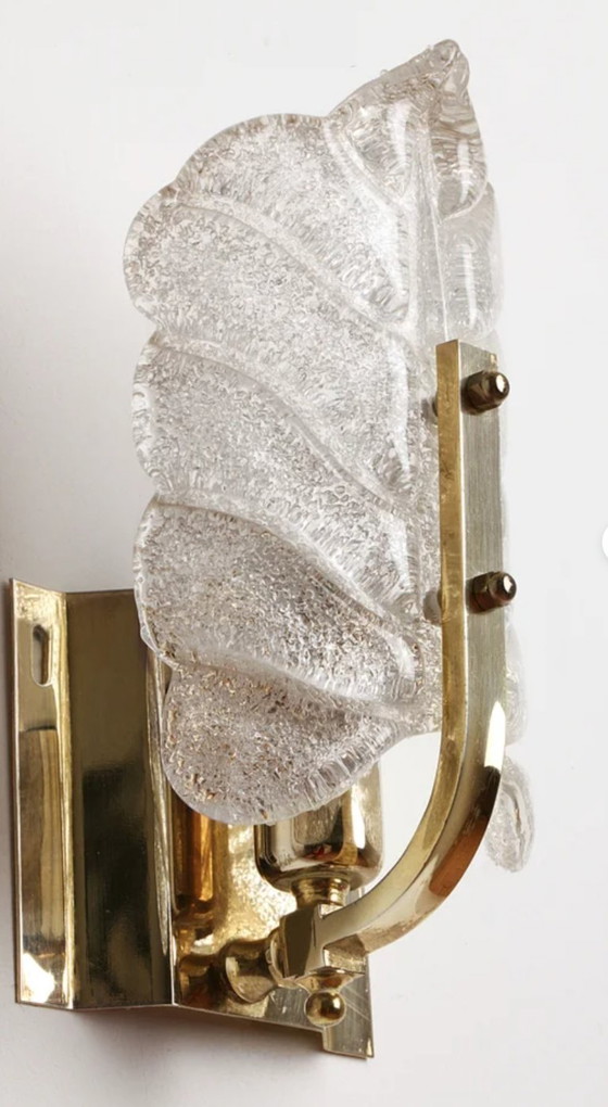 Image 1 of MURANO Carl Fagerlund Paar Murano wandlampen van artistiek glas uit de jaren 80