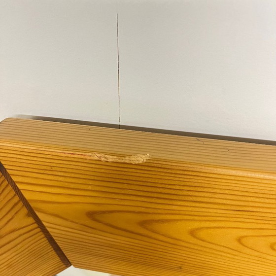 Image 1 of Grande specchio ottagonale in legno di pino, stile scandinavo, 1980