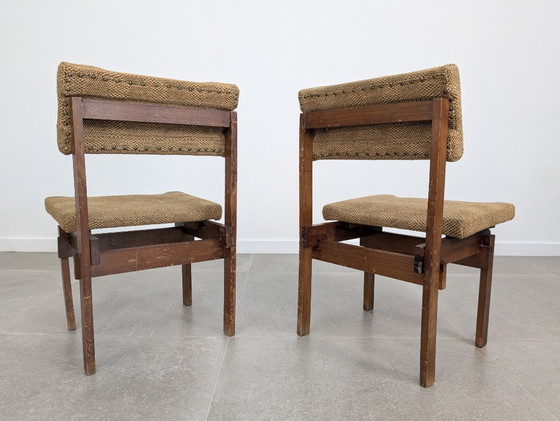 Image 1 of Paire de chaises de style Rietveld avec assise et dossier réglables, années 1950