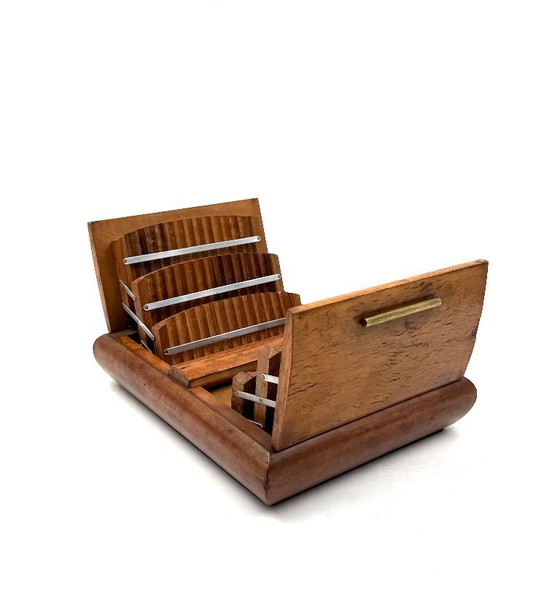 Image 1 of Art Déco wood cigarette box, Italy 1940