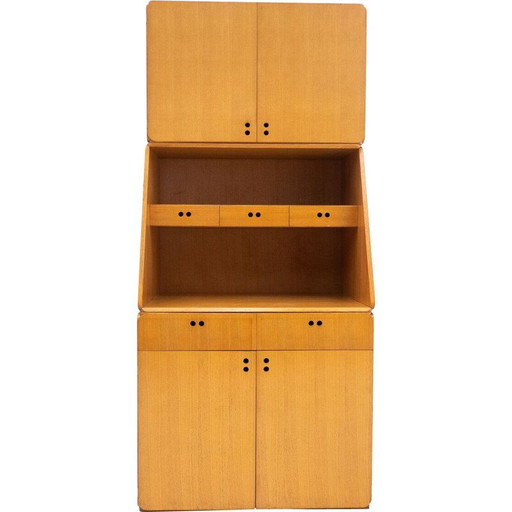 Vintage houten boekenkast door Derk Jan de Vries, Nederland 1960