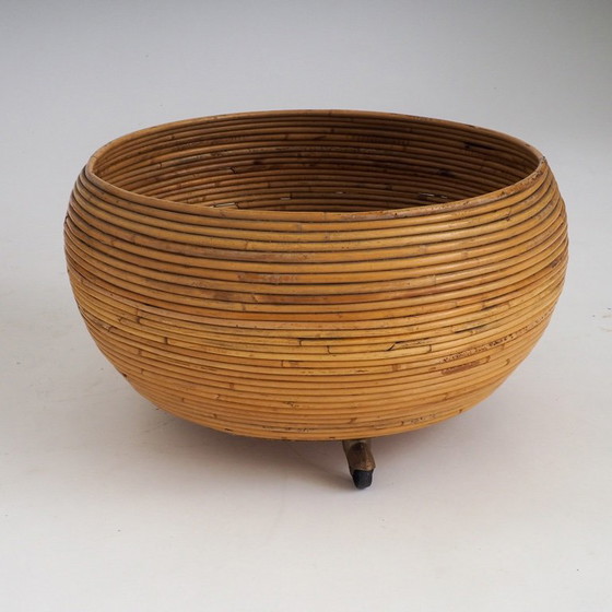 Pair of Italian Mid-Century Pencil-Reed Rattan Planters Attributed to Vivai Del Sud – Plant pot (photo 19 of 23)