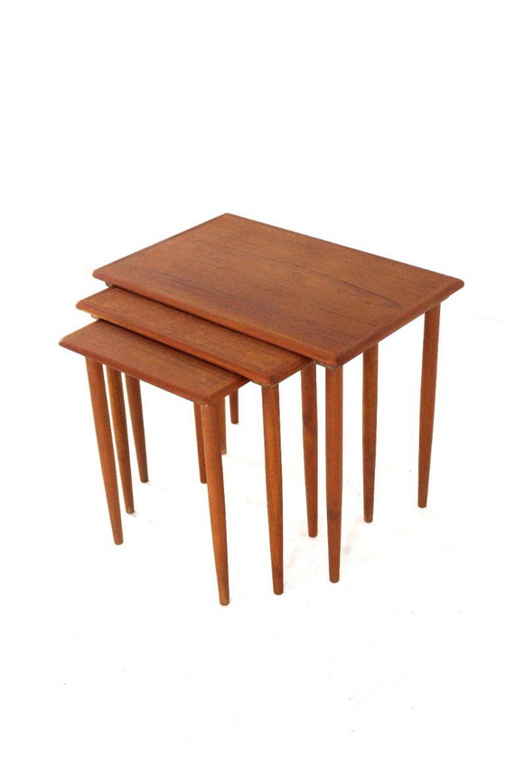 Image 1 of Set of nesting tables side tables Danish vintage