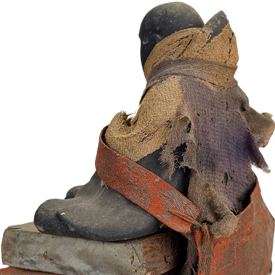 Antique Japanese Nichiren Daishonin - Meiji - circa – Sculpture, Wood, Textile (photo 12 of 25)