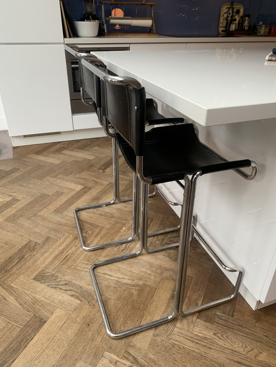 Image 1 of Deux tabourets de bar vintage de style italien, années 1960