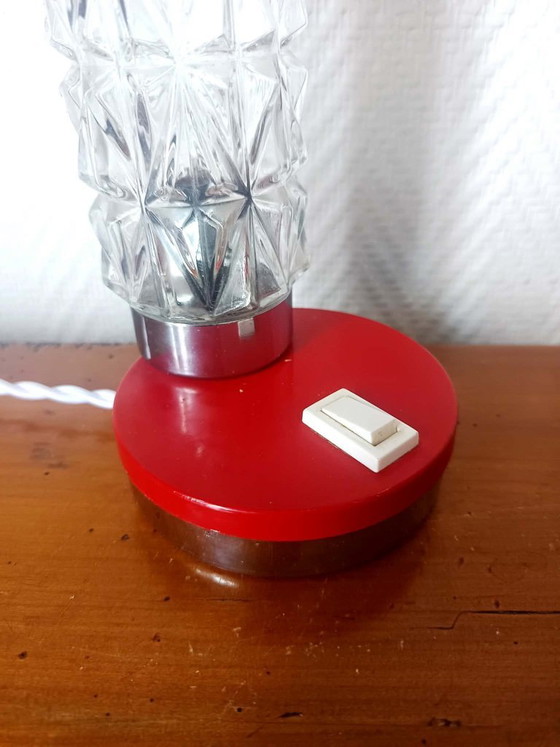 Image 1 of Lampada da notte in vetro in stile Space Age, anni '70