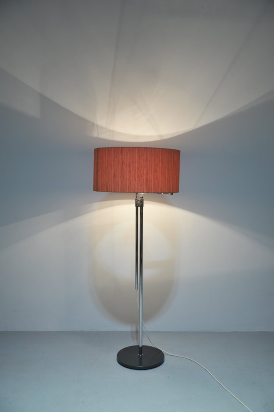 Image 1 of Floor lamp with red shade by Kaiser Leuchten (1960s)
