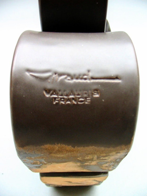 Image 1 of Zeldzame Set Monumentale Keramische Kandelaars van Louis Giraud , Vallauris - Frankrijk 1940-1950