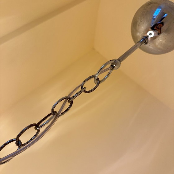 Image 1 of Carlo Nason per Mazzega, anni '70, vetro di Murano bianco e trasparente, cromato - 1970