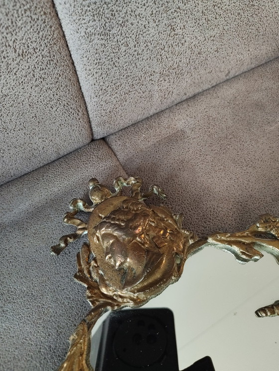 Image 1 of Ensemble unique de miroirs anciens en laiton – Style rococo et baroque