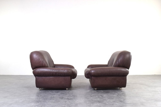 Mid-Century Italian Lounge Chairs, 1970s, Set of 2.