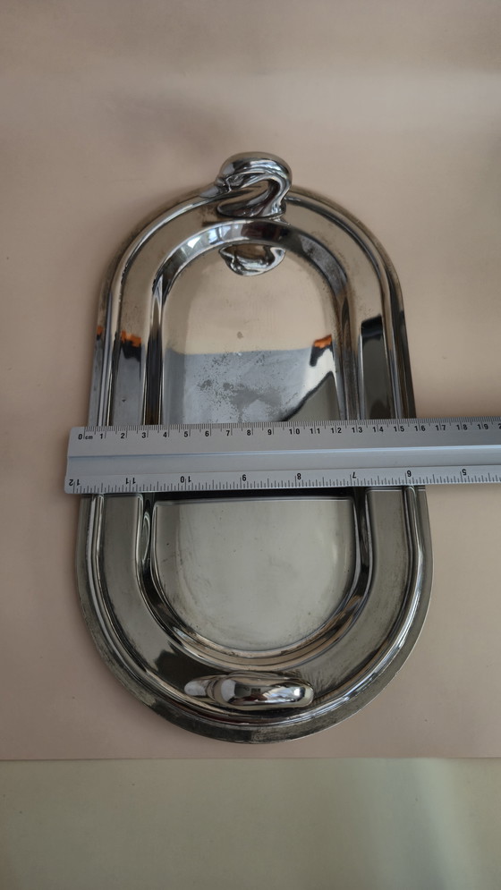 Image 1 of Vintage Duck Head Tray – Polished Metal – Art Deco Style – Foie Gras Server – Coffee Tray – France