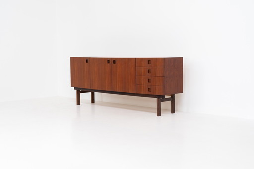 “Propos Series” Sideboard in Teak & Wengé by Hulmefa (The Netherlands, 1950s)
