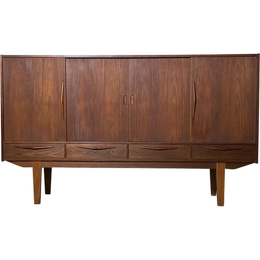 Vintage Danish teak highboard, 1960s