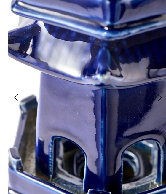 Image 1 of Prachtige Koningsblauwe Vaas Van PolsPotten: De Pagode