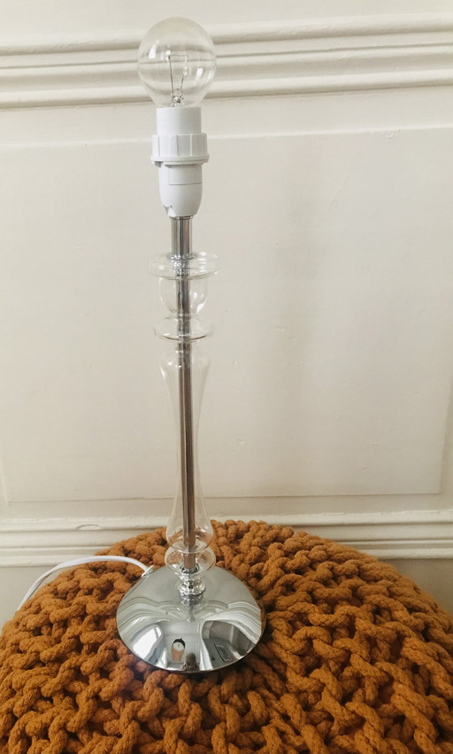 Translucent candlestick lamp base